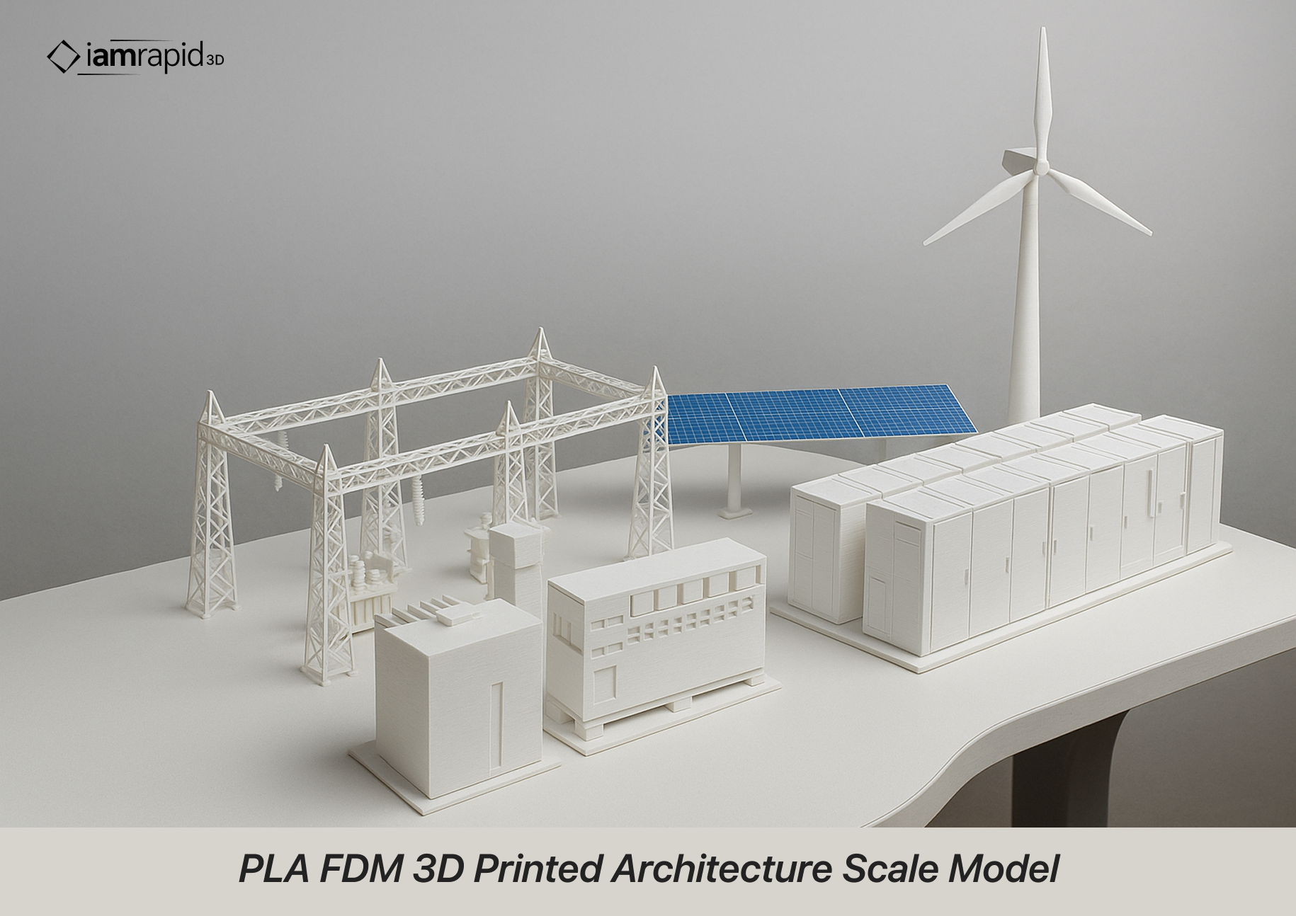 PLA FDM 3D printed architecture scale model